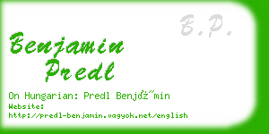 benjamin predl business card